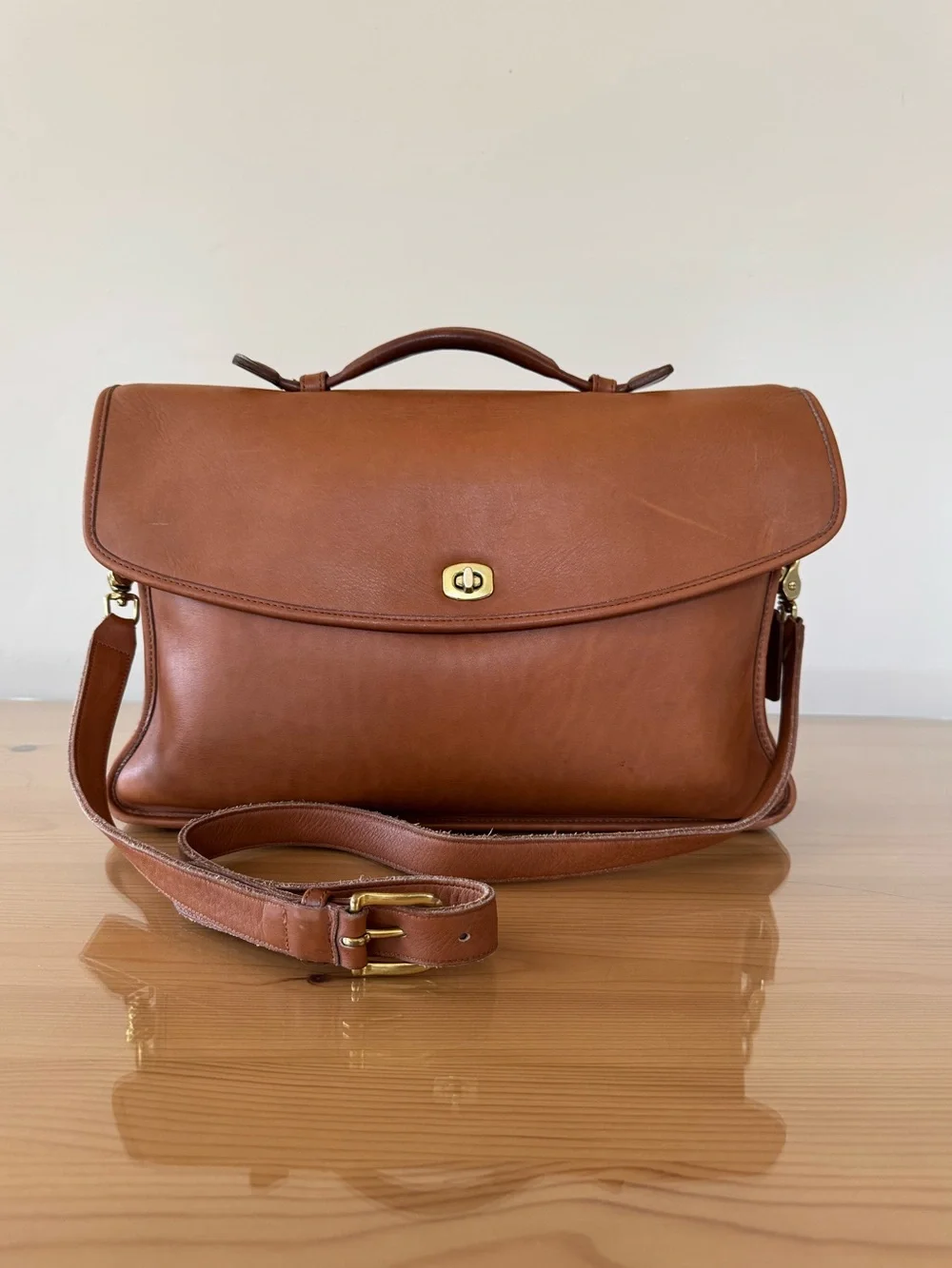 Vintage Coach Lexington Briefcase 5265 in British Tan READ